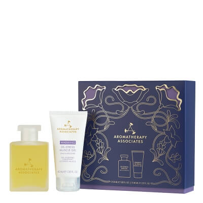 Aromatherapy Associates A Gift Of Recovery ZESTAW Odprężający mięśnie olejek do kąpieli 55 ml + Rozgrzewający żel na mięśnie 40 ml