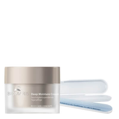Biomaris Deep Moisture Cream + Pilnik Dwustronny ZESTAW Krem głęboko nawilżający do skóry suchej/dojrzałej 50 ml + Pilnik dwustronny do paznokci naturalnych w etui 1 szt