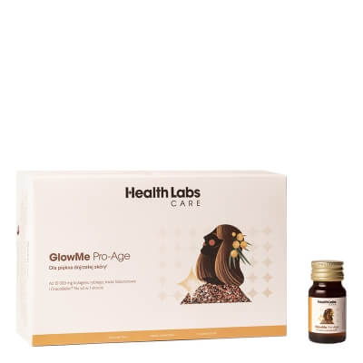 Health Labs Care GlowMe Pro-Age Kolagenowe shoty dla skóry dojrzałej (smak rokitnik) 15 szt