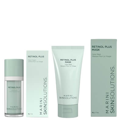 Marini SkinSolutions Retinol Set ZESTAW Przeciwstarzeniowy krem z retinolem 28 g + Maska z retinolem 34,5 g