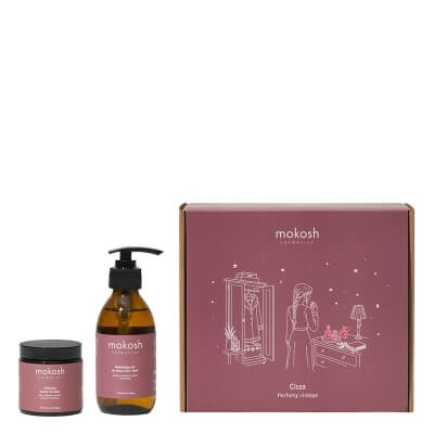 Mokosh Cisza – Rytuał Zatrzymania ZESTAW Odżywczy balsam do ciała - Vintage 120 ml + Nawilżający żel do mycia ciała i dłoni - Vintage 200 ml