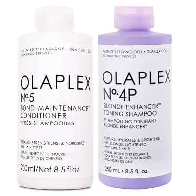 Olaplex Blonde Care ZESTAW Szampon tonujący 250 ml + Odżywka regenerująco-odbudowująca 250 ml