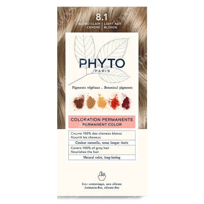 Phyto Hair Dye Farba do włosów - jasny popielaty blond (kolor 8.1 Blond Clair Cendre) 1 szt