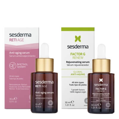 Sesderma Reti Age Serum + Factor G - Rejuvenating Serum ZESTAW Serum przeciwzmarszczkowe 30 ml + Serum z pęcherzykami lipidowymi 30 ml