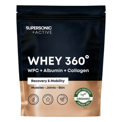 Supersonic WHEY 360° GRASS-FED Odżywka białkowa o smaku lodów waniliowo-śmietankowych 500 g