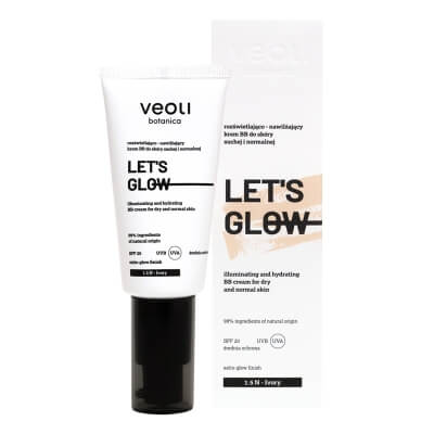 Veoli Botanica Let\'s Glow Rozświetlająco-nawilżający lekki krem BB (1.5 Kolor Ivory) 30 ml