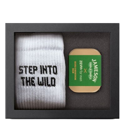 Zew For Men Nieokiełznany Brodacz Jameson Triple ZESTAW Balsam do brody i wąsów 80 ml + Skarpetki 1 para