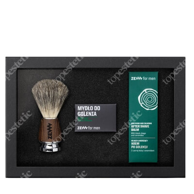 Zew For Men Zestaw Gładki Golibroda ZESTAW Mydło do golenia 85 ml + Pędzel do golenia 1 szt + Krem po goleniu 80 ml