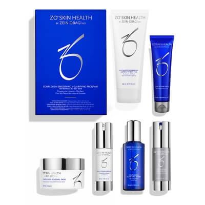 ZO Skin Health Complexion Smoothing + Clarifying Program ZESTAW Żel oczyszczający 200 ml + Peeling 58 g + Płatki 30 szt + Serum 50 ml + Serum 30 ml + Preparat 30 ml