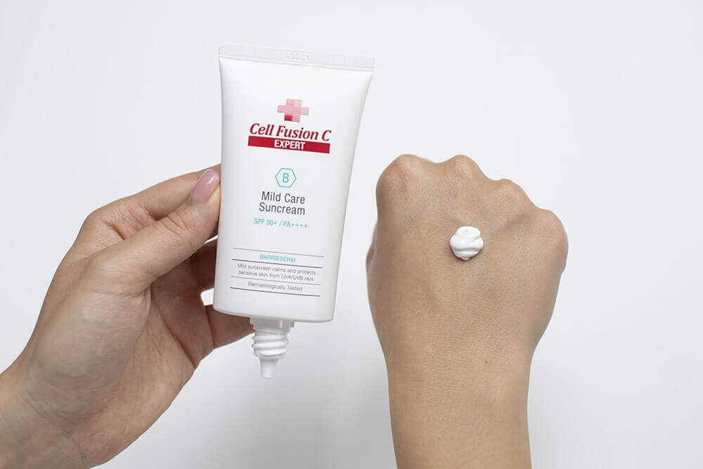 Cell Fusion C Expert Mild Care Suncream SPF 50+/PA++++ Łagodzący krem z bardzo wysoką ochroną przeciwsłoneczną 50 ml