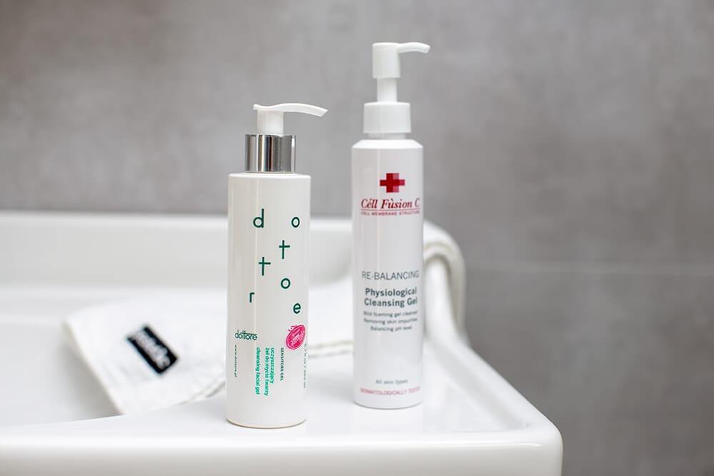 Dottore Sensitore Gel Oczyszczający żel do mycia twarzy 200 mlCell Fusion C Physiological Cleansing Gel Żel myjący 180 ml