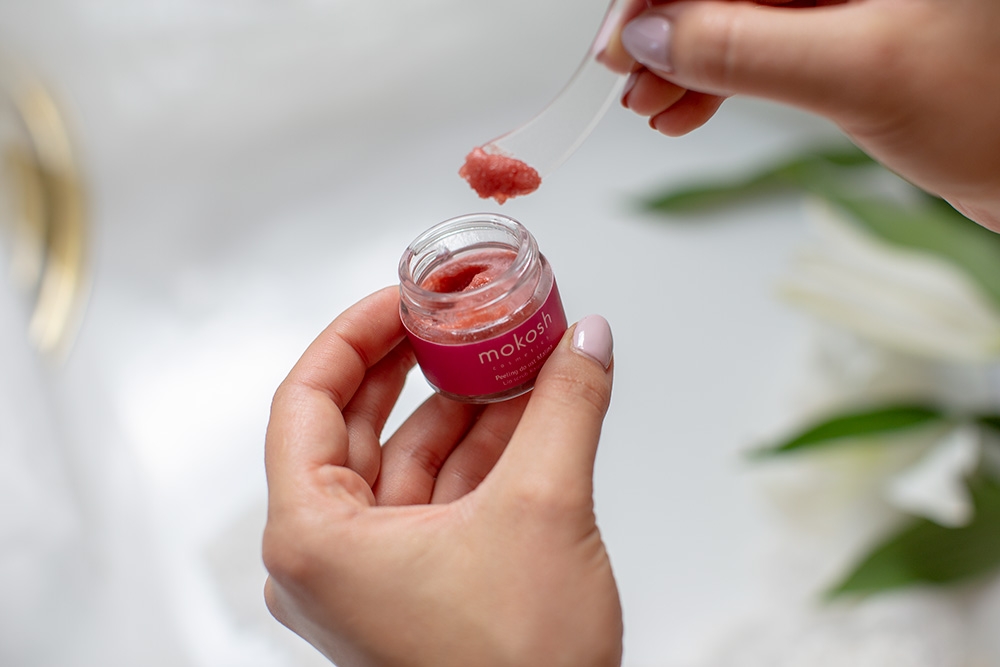 Mokosh Lip Scrub Raspberry Peeling do ust - Malina 15 ml