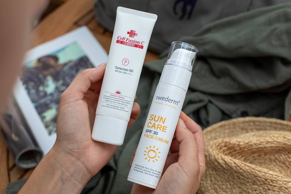 Swederm Sun Care SPF 30 Face Cream Odżywienie, nawilżenie i ochrona przeciwsłoneczna 50 mlCell Fusion C Expert Sunscreen 100 SPF50+, PA++++ Delikatny filtr przeciwsłoneczny 50 ml
