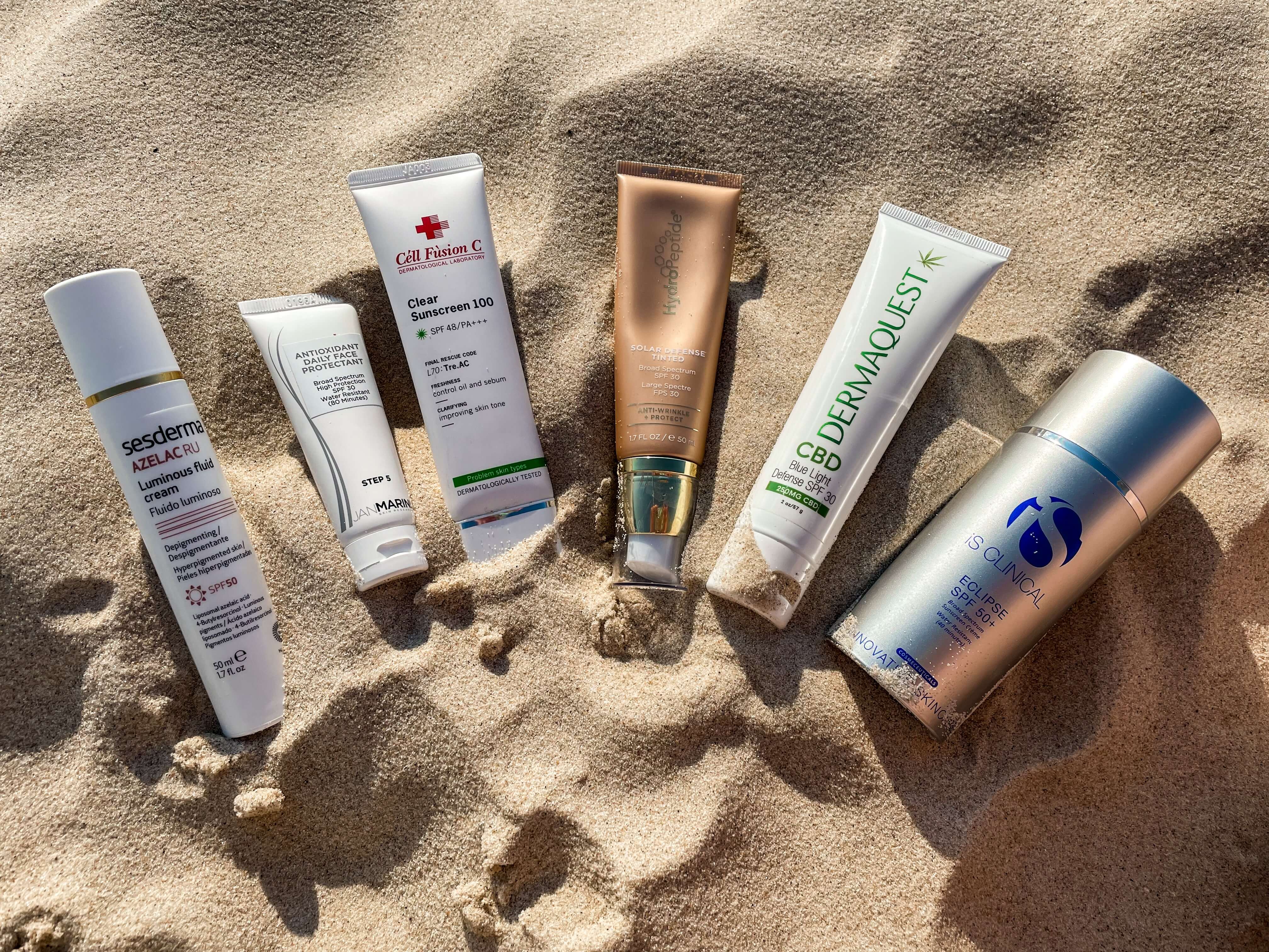Sesderma Azelac RU Luminous Fluid Cream SPF 50 Emulsja rozświetlająca 50 mlMarini SkinSolutions Antioxidant Daily Face Protectant SPF 30 Antyoksydacyjny krem ochronny 57 gHydropeptide Solar Defense Tinted Moisturizer SPF 30 Ochrona przeciwsłoneczna koloryzująca 50 mlDermaquest CBD Blue Light Defense SPF 30 Krem fotoprotekcyjny z ochroną HEV 57 giS Clinical Eclipse SPF 50+ Transparent Krem ochronny transparentny 100 gCell Fusion C Advanced Clear Sunscreen 100 SPF 50+ PA++++ Krem przeciwsłoneczny dla skóry tłustej i problematycznej 50 ml