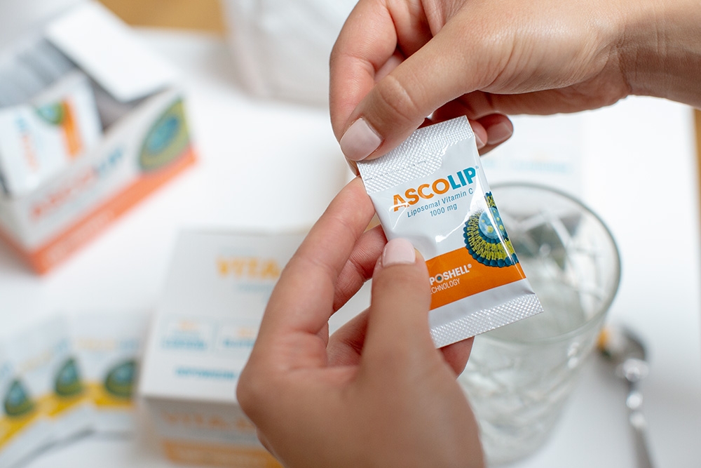 Ascolip Liposomal Vitamin C 1000 mg Wysokowydajna liposomalna witamina C, 30x5 g