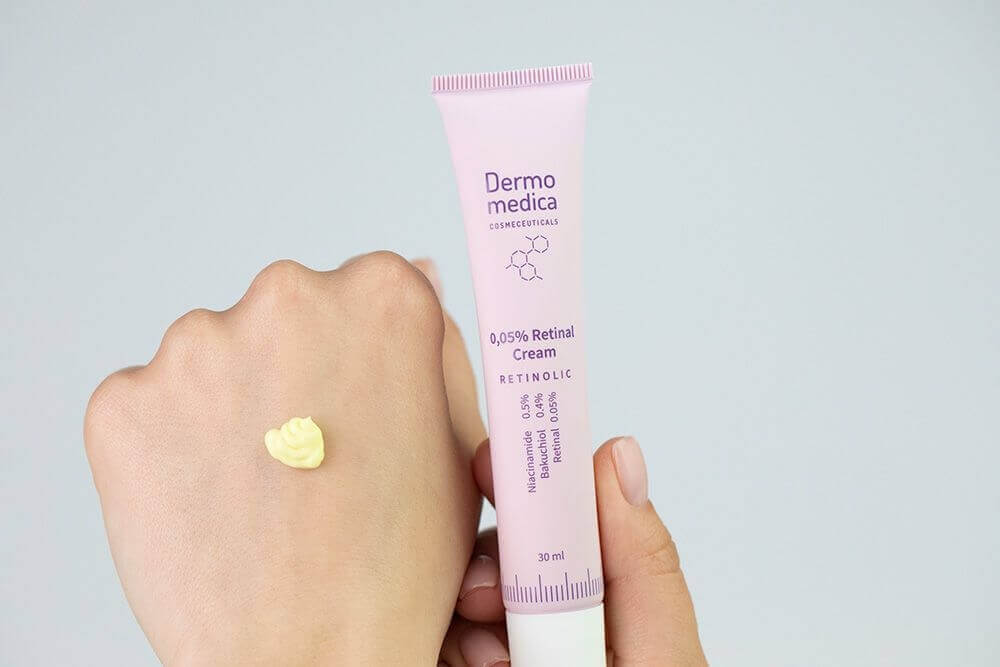 Dermomedica 0.05% Retinal Cream Krem z retinalem w hydroksysomach, bakuchiolem, kwasem traneksamowym i niacynamidem 15 ml