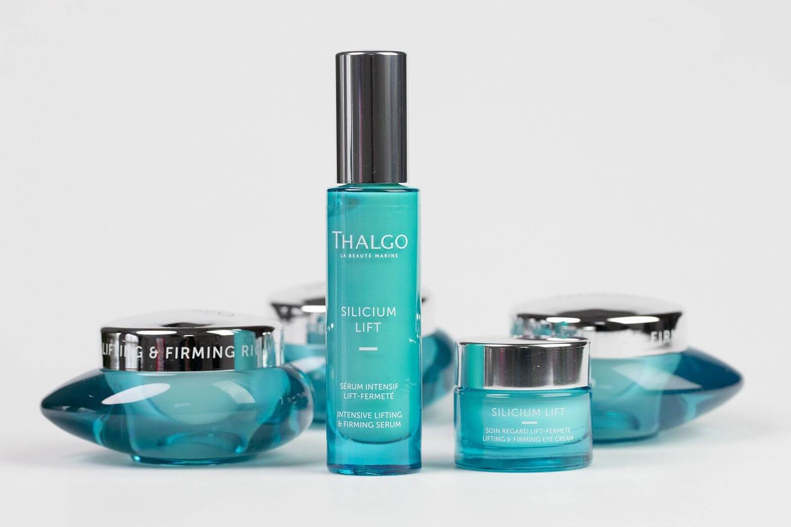Thalgo Intensive Lifting And Firming Serum Intensywne liftingująco-ujędrniające serum 30 mlThalgo Lifting & Firming Eye Cream Liftingująco-ujędrniający krem na okolice oczu 15 mlThalgo Lifting & Firming Cream Liftingująco-ujędrniający krem 50 mlThalgo Lifting and Firming Rich Cream Bogaty liftingująco-ujędrniający krem 50 mlThalgo Lifting & Firming Night Care Liftingująco-ujędrniający krem na noc 50 ml