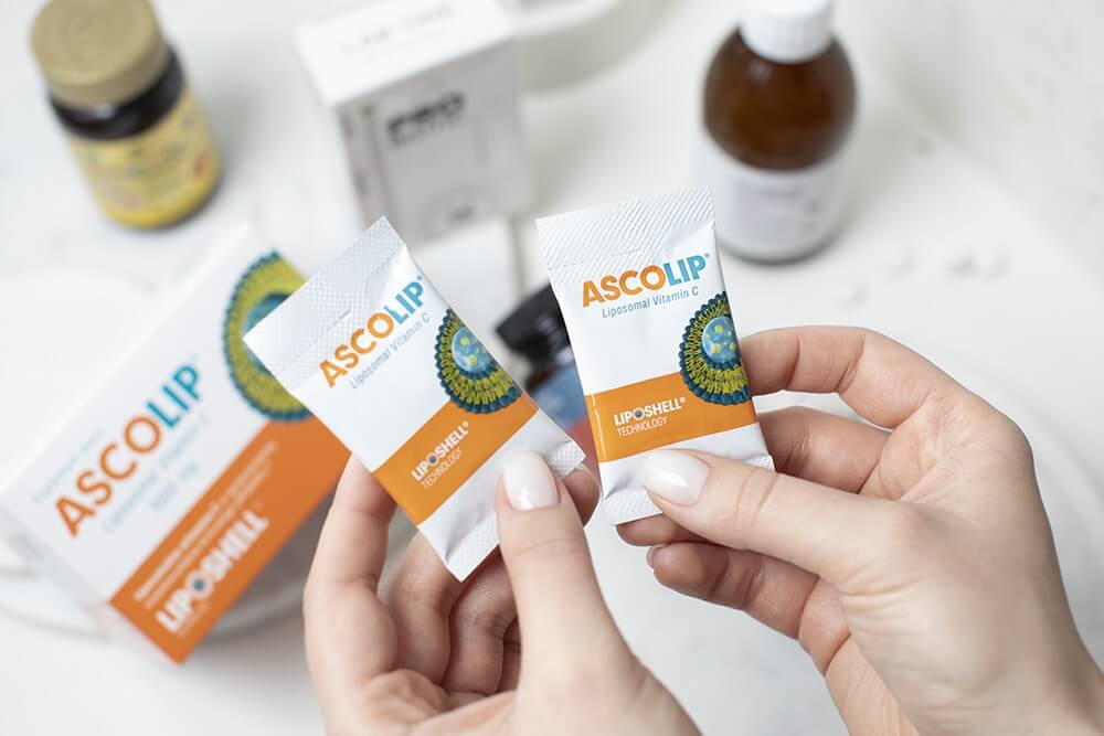 Ascolip Liposomal Vitamin C 1000 mg Wysokowydajna liposomalna witamina C, 30x5 g