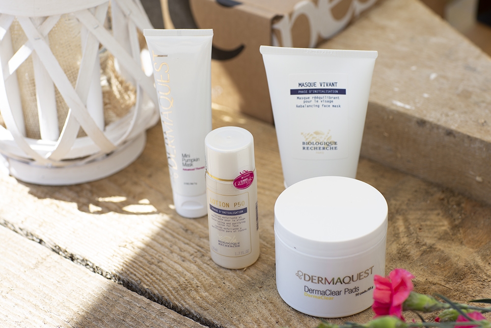Biologique Recherche Lotion P50 Złuszczający lotion do skóry tłustej 50 mlDermaquest Mini Pumpkin Mask Terapeutyczna maska dyniowa 57 mlBiologique Recherche Masque Vivant Maska przeciwtrądzikowa 100 mlDermaquest Universal Clarifying Pads Seboregulujący domowy peeling chemiczny 50 płatków 85 g