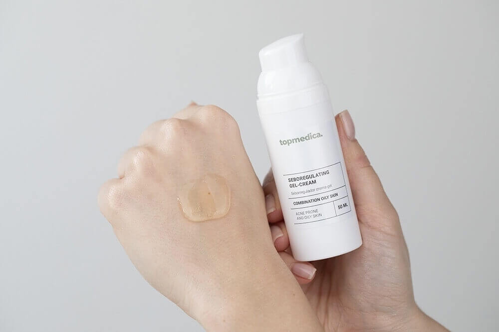 topmedica Seboregulating Gel - Cream Żel seboregulujący z niacynamidem i kwasem salicylowym dla skóry tłustej, trądzikowej, z zaskórnikami 50 ml