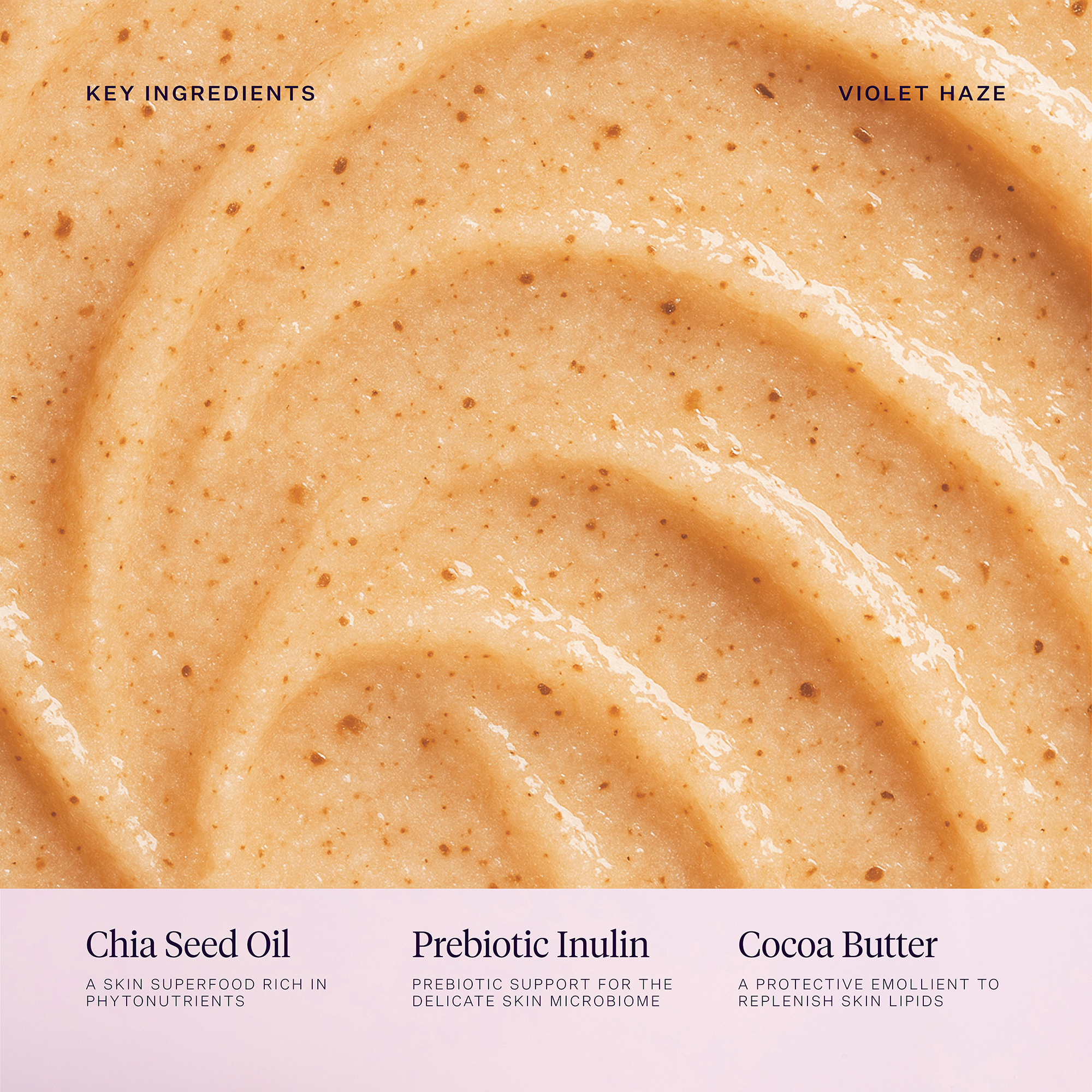 Joonbyrd Violet Haze Body Scrub Peeling do ciała o nutach zapachowych wanilii, piżma, białej lilii, kremowej czekolady i kardamonu 30 ml