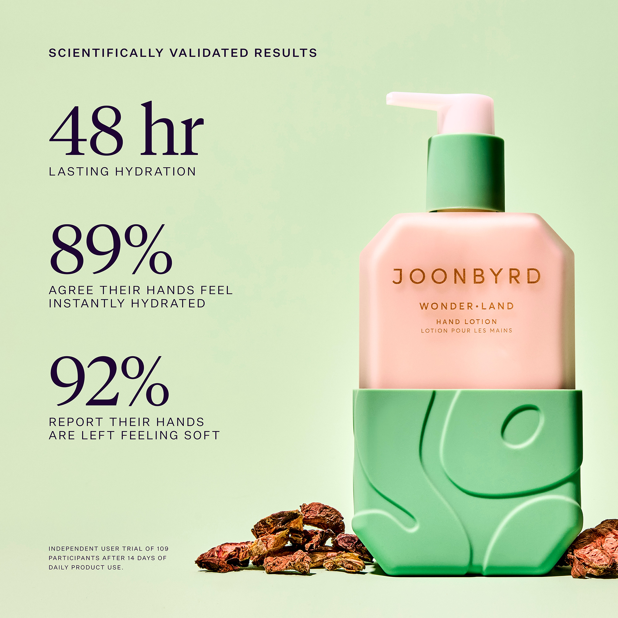 Joonbyrd Wonder Land Hand Lotion Balsam do rąk o nutach zapachowych bursztynu, jaśminu, brązowego cukru i pomarańczy 300 ml