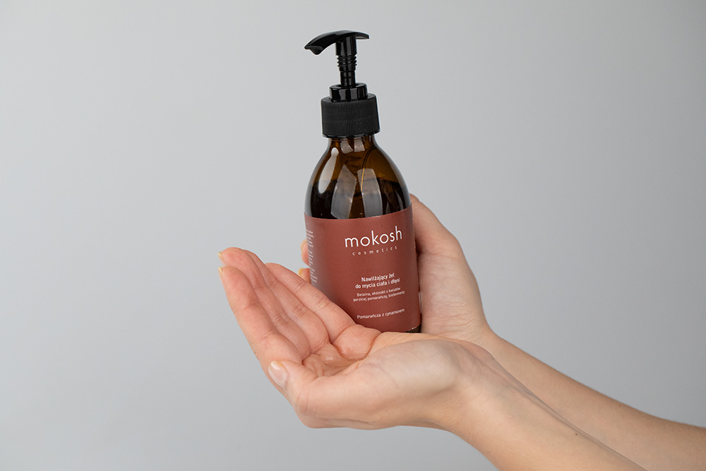 Mokosh Moisturizing Body and Hands Orange with Cinnamon Nawilżający żel do mycia ciała i dłoni pomarańcza z cynamonem 200 ml