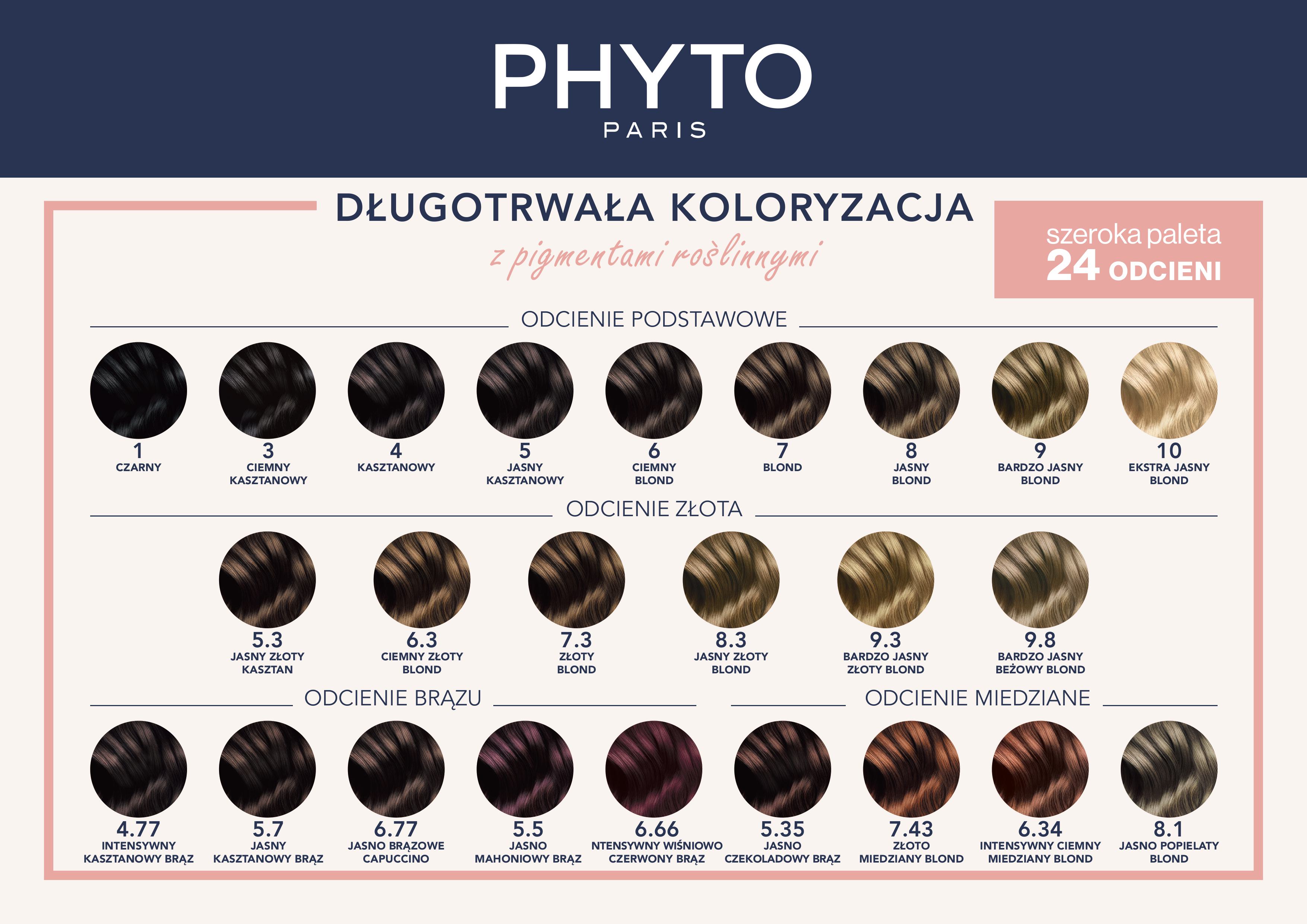 Phyto Hair Dye Farba do włosów - złoty mahoń (kolor 5.35 Chatain Clair Chocolat) 1 szt
