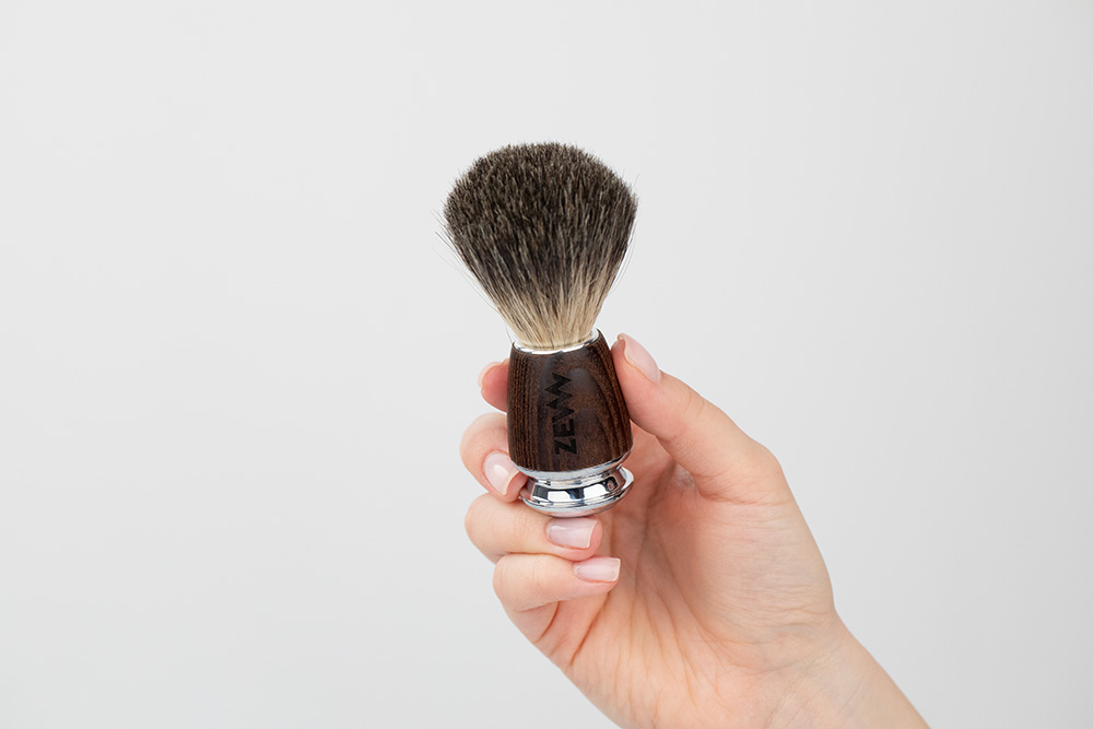 Zew For Men Pędzel do golenia Wykonany z wysokiej jakości naturalnego włosia z borsuka 1 szt
