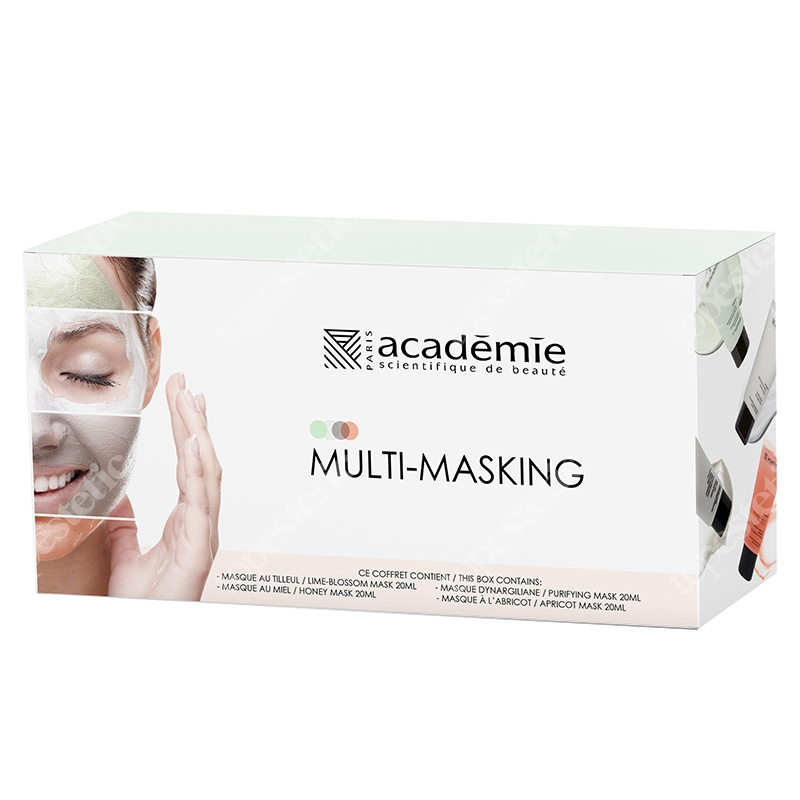 Academie Multi Masking ZESTAW Maska kojąca 20 + nawilżająca 20 ml + oczyszczająca 20 ml + witaminowa 20 ml