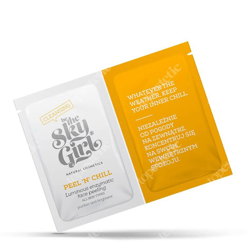 Be The Sky Girl Peel 'n Chill Rozświetlający enzymatyczny peeling do twarzy 2x4 g