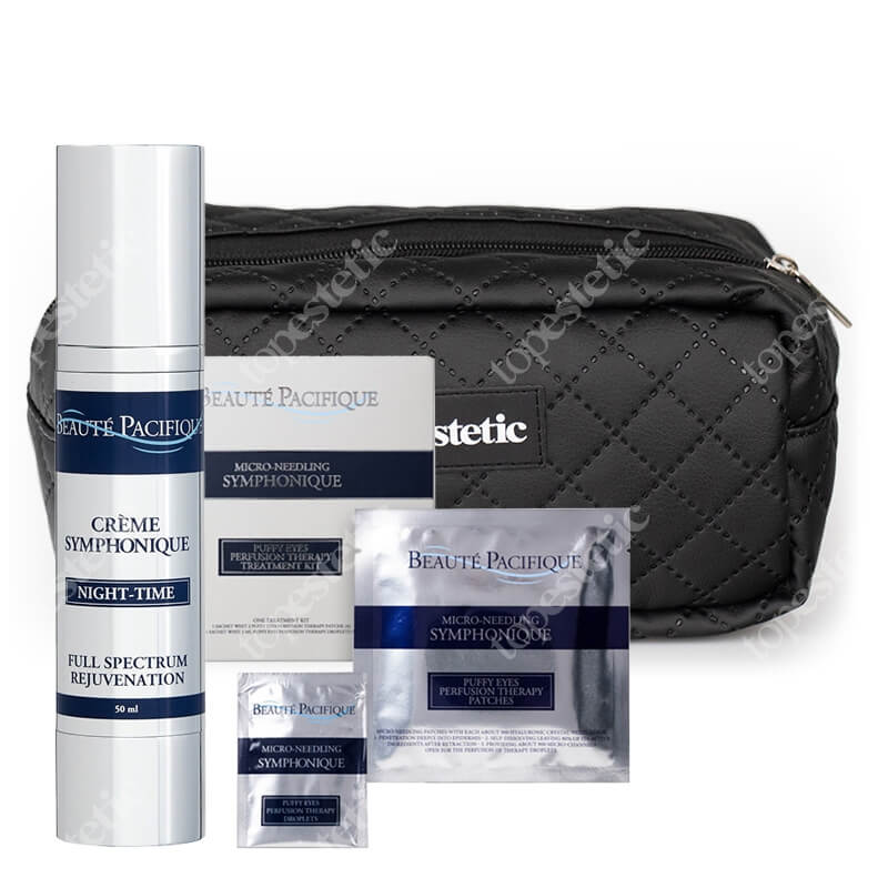 Beaute Pacifique Pielęgnacja Odmładzająca ZESTAW Krem odmładzający na noc 50 ml + Mikroigłowe płatki przeciwobrzękowe pod oczy 1 szt. + Kosmetyczka 1 szt