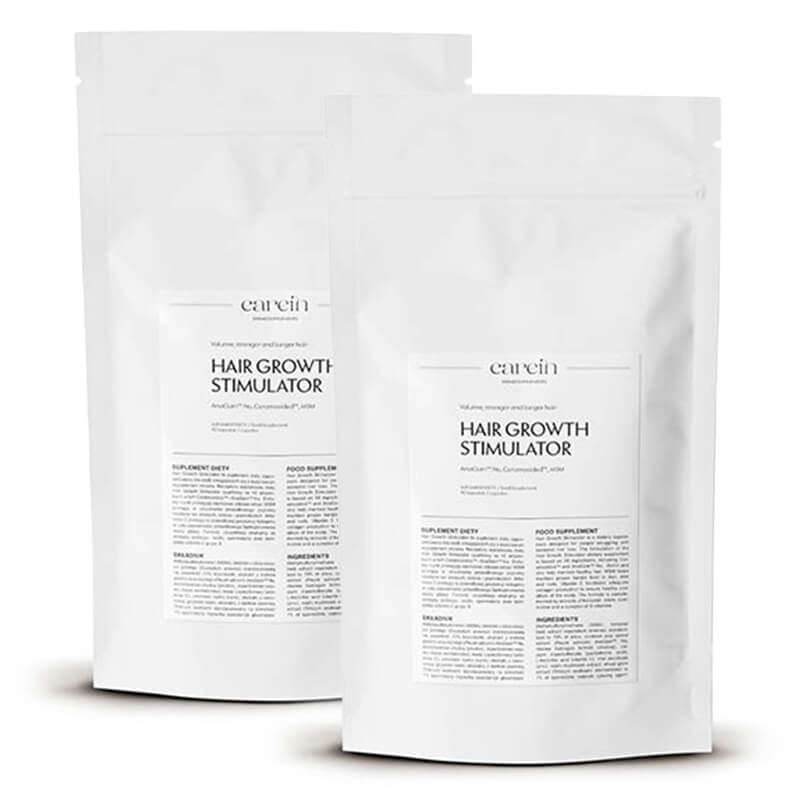 Carein Hair Growth Stimulator - Refill x 2 ZESTAW Telogenowe wypadanie włosów - uzupełnienie 90 kaps x 2