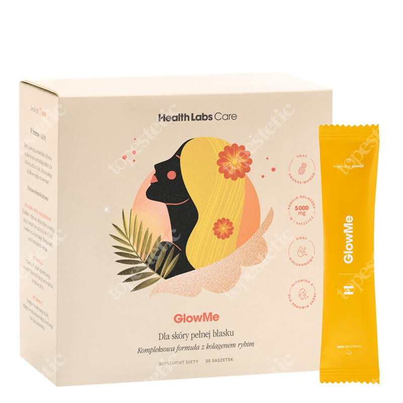 Health Labs Care GlowMe Kolagen dla skóry spragnionej blasku ananas mango 30 saszetek