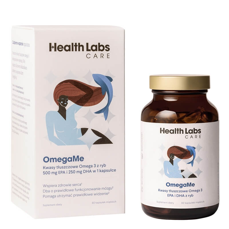 Health Labs Care OmegaMe Trójglicerydy kwasów tłuszczowych omega-3 EPA i DHA z ryb 60 kaps.