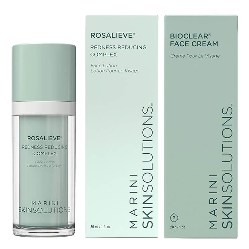 Marini SkinSolutions Codzienna Pielęgnacja Wyrównująca Koloryt Skóry ZESTAW Krem korygujący wygląd skóry 28 g + Lotion redukujący zaczerwienienia 30 ml