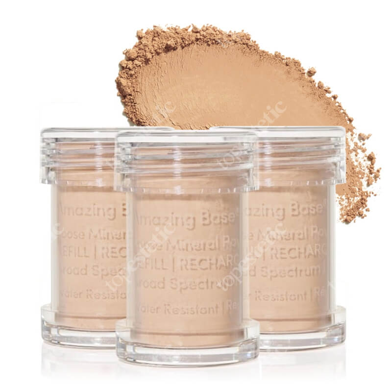 Jane Iredale Amazing Base Refillable Brush SPF 20 Refill Sypki puder mineralny (kolor Honey Bronze), wkład 3 x 2,5 g