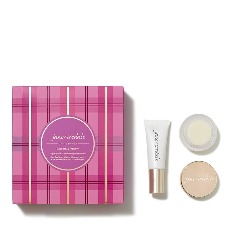 Jane Iredale Smooth &amp; Renew Sugar Lip Scrub &amp; Hydrating Lip Mask Duo ZESTAW Peeling do ust 7 g + Maska nawilżająca do ust 10 ml