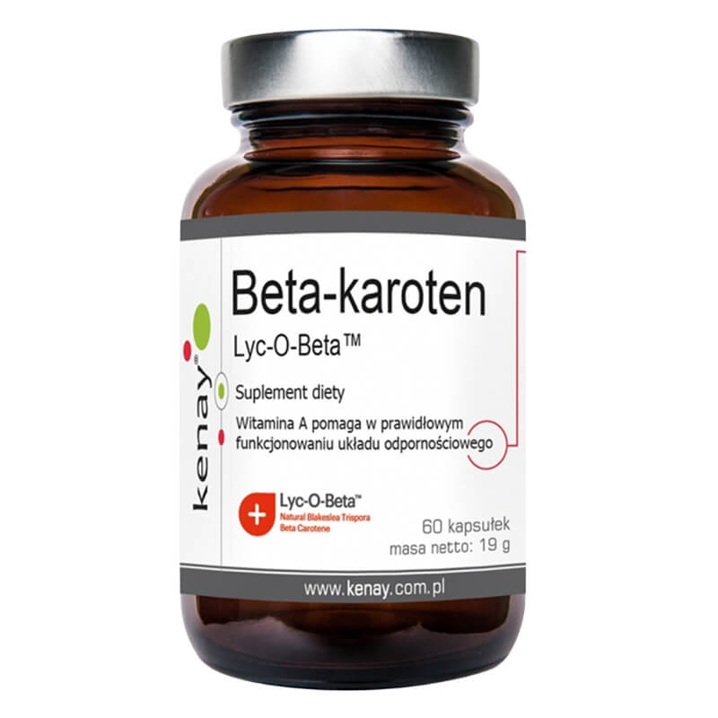 Kenay Beta - karoten Prowitamina A Lyc-O-Beta Suplement diety 60 kapsułek