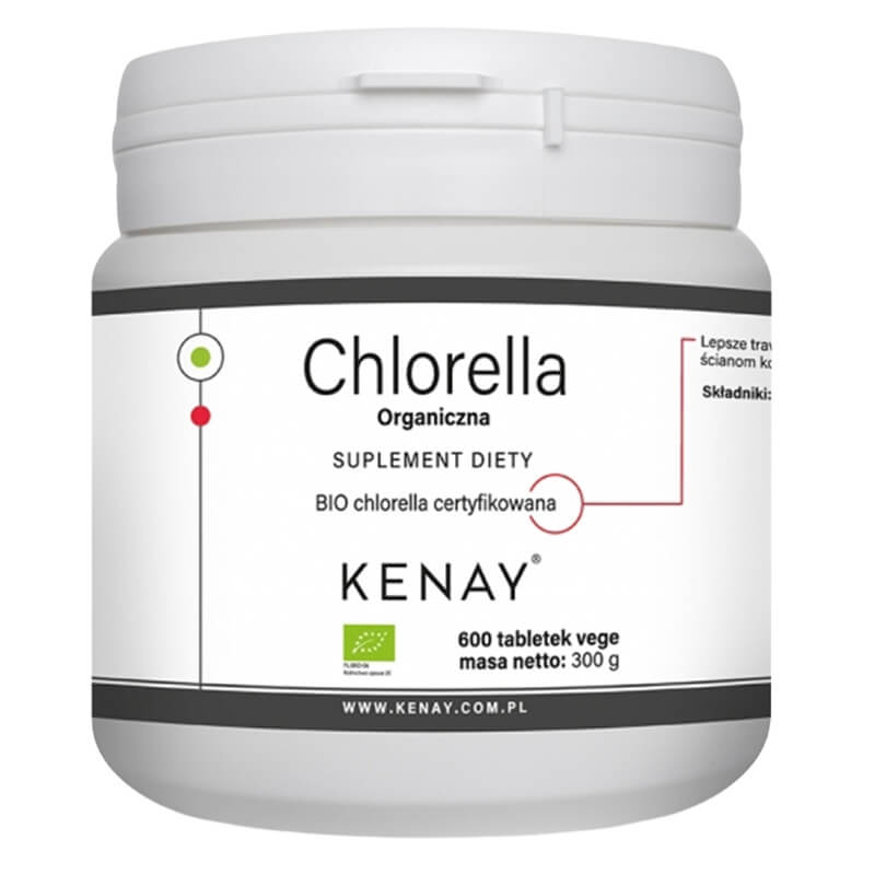 Kenay Chlorella Organiczna Suplement diety 600 tabletek