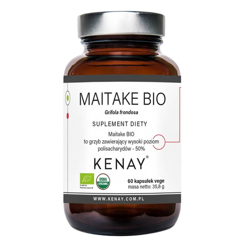 Kenay Maitake BIO Grifola Frondosa Suplement diety 60 kapsułek