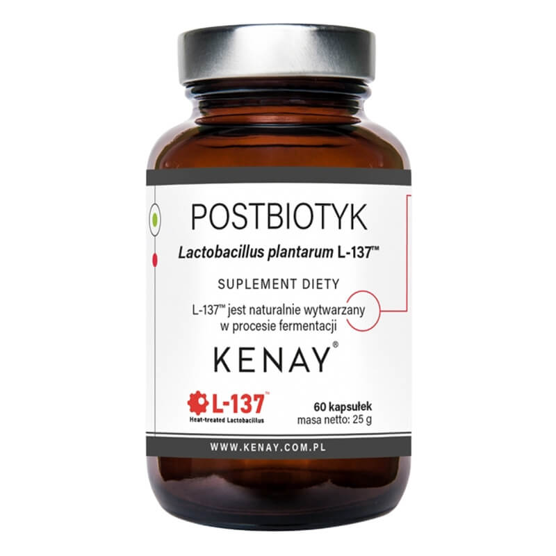 Kenay Postbiotyk Lactobacillus Plantarum L-137 Suplement diety 60 kapsułek