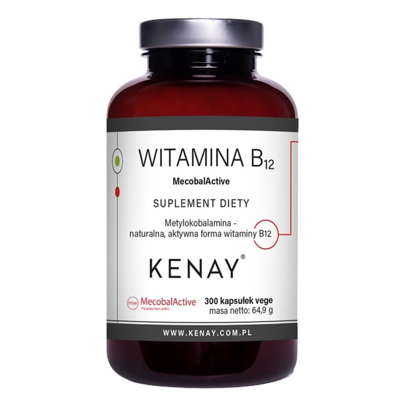 Kenay Witamina B12 MecobalActive Metylokobalamina 300 kapsułek