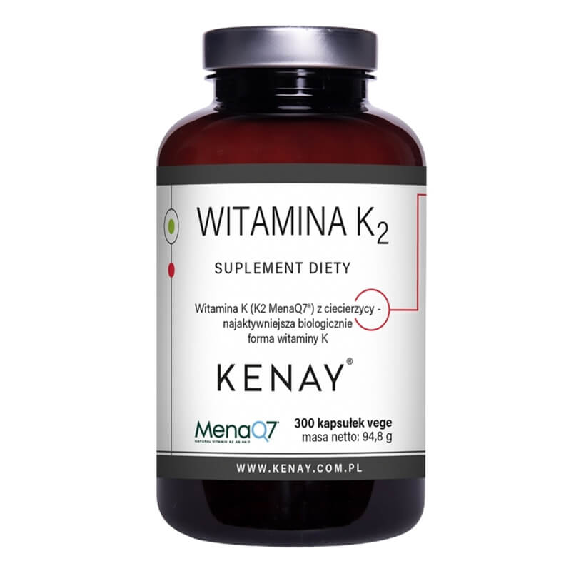 Kenay Witamina K2 Mena Witamina K2 Mena Q7 z ciecierzycy 300 kapsułek
