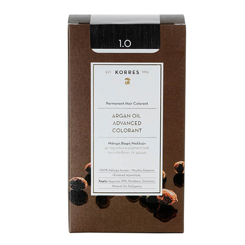 Korres Argan Oil Hair Colorant Farba do włosów (kolor 1.0 Black) 1 szt