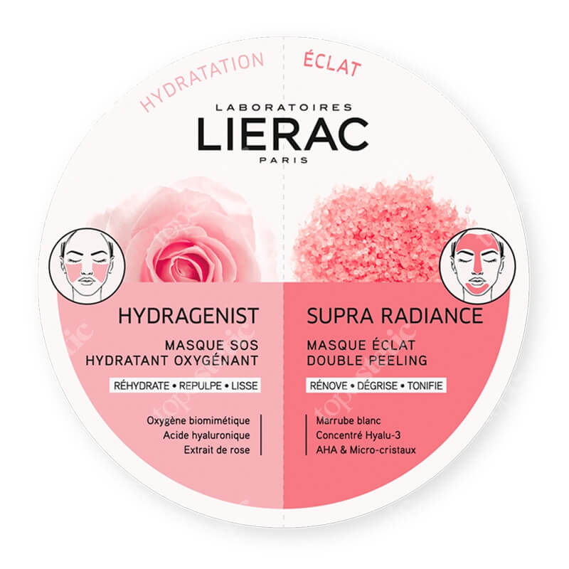 Lierac Supra Radiance &amp; Hydragenist DuoMask Maseczka detox - odnowa 2 szt