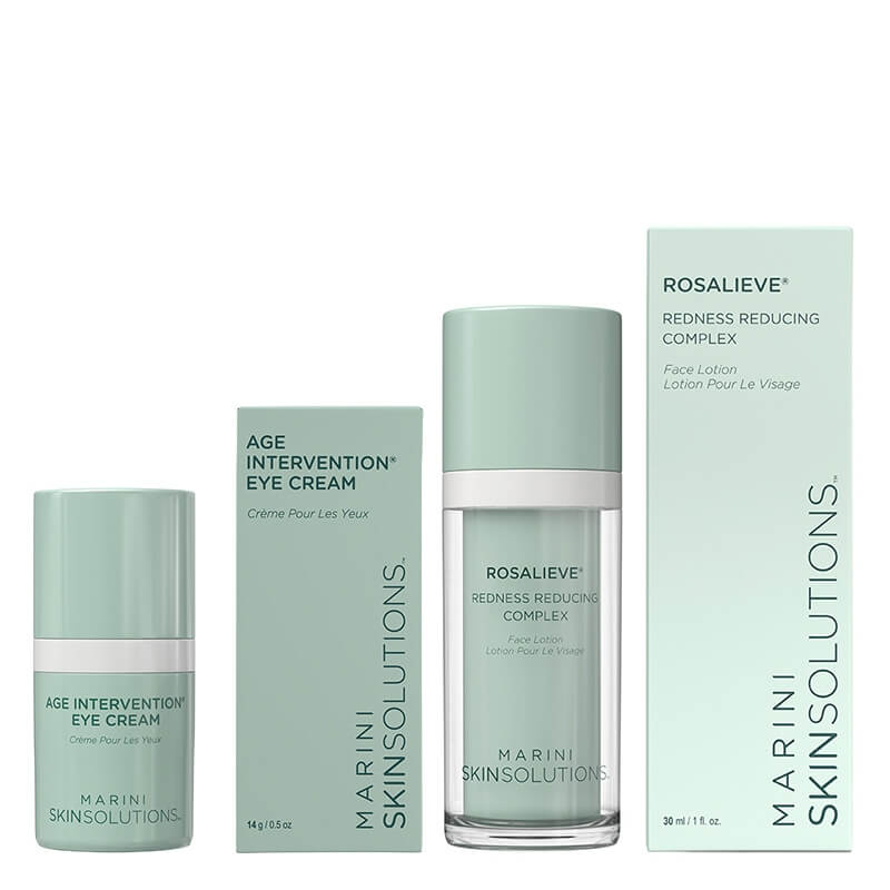 Marini SkinSolutions Codzienna Pielęgnacja Redukująca Zaczerwienienia ZESTAW Lotion redukujący zaczerwienienia 30 ml + Przeciwzmarszczkowy krem pod oczy 14 g