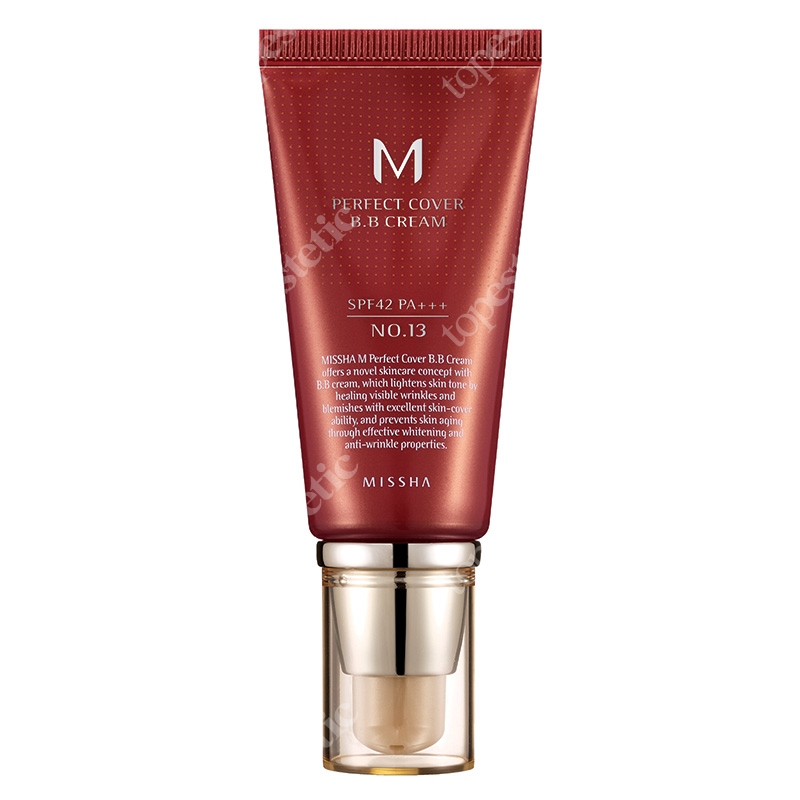 Missha Perfect Cover BB Cream SPF42/PA+++ No 13 Krem BB chroniący przed promieniami UV (kolor Bright Beige) 50 ml