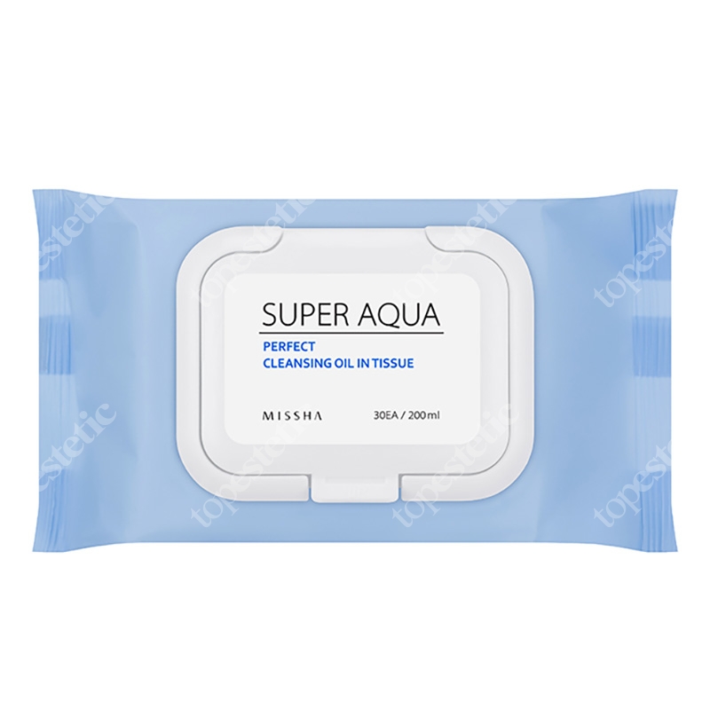 Missha Super Aqua Perfect Cleansing Oil In Tissue Delikatne chusteczki do demakijażu 30 szt