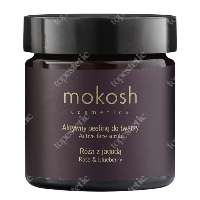 Mokosh Active Face Scrub Rose &amp; Blueberry Aktywny peeling do twarzy - Róża z jagodą 60 ml